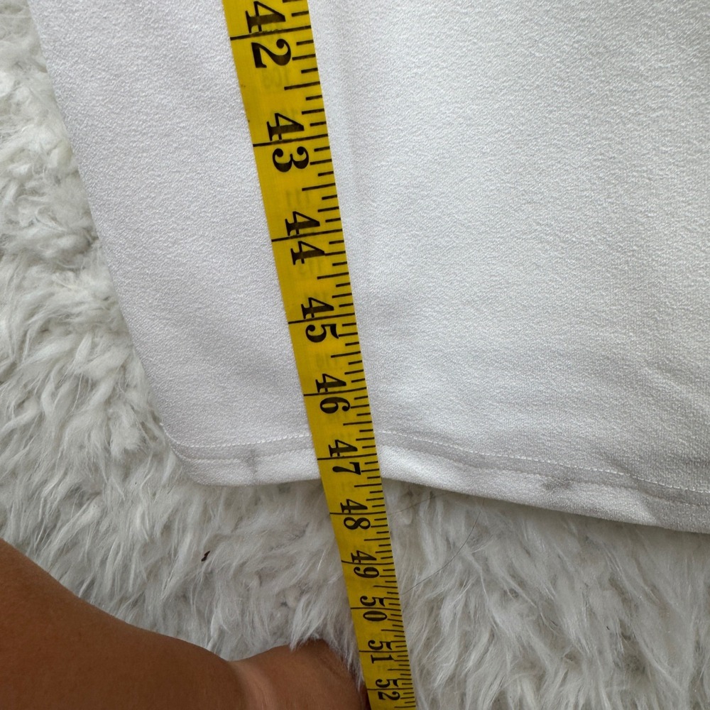 Lulus Halter Neck Midi Dress Womens M White Elegant Minimalist Bridal Slit Dress - Picture 6 of 14